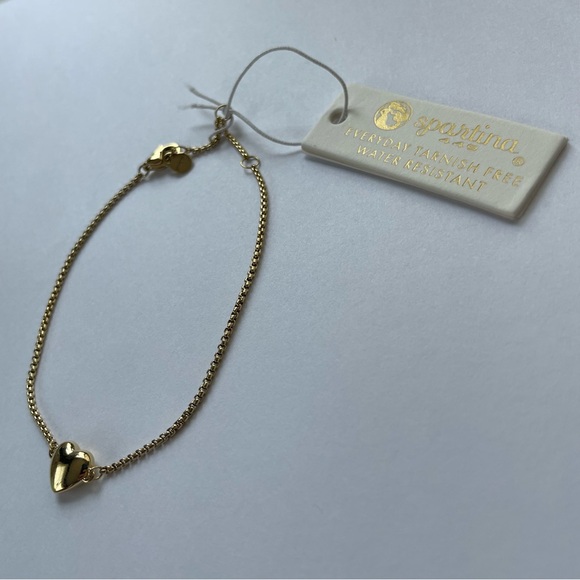 Spartina 449 Gold Limelight Bracelet Heart 6.7-8" - Picture 3 of 5